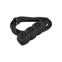   Technik Elosztó 3 utas 5m kábellel 1,5mm2 rézkábel (fekete) 16A