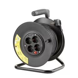 Technik Professional kábeldob 4-er 25m 1,5mm2 (fekete) 16A
