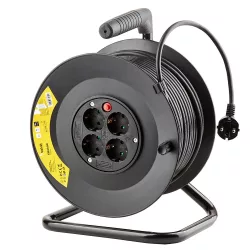 Technik Professional kábeldob 4-er 50m 1,5mm2 (fekete) 16A