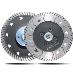 Gránit vágó- és csiszolótárcsa 125mm, M14 sarokcsiszolóhoz flanssal kétfunkciós Diatech
