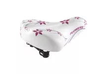 Nyereg MG-061PK Amerika Flowers virágos női fehér-pink