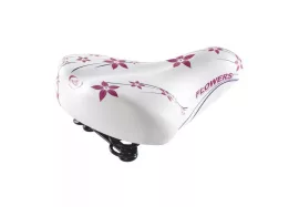 Nyereg MG-061PK Amerika Flowers virágos női fehér-pink