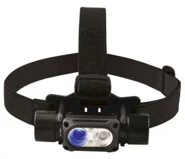 UltraTech elemlámpa tölthető UV Head Light 10W, 1000lm, 2 fok. fehér+2fok. UV+vörös+zöld