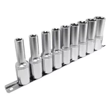   Hosszított E-Torx dugókulcs készlet 10 részes E8-E24 1/2"