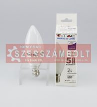   7W LED izzó Samsung chip E14 Gyertya 3000K 5 év garancia v-tac