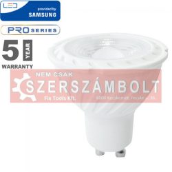 7W LED spotlámpa GU10 lencsés 38° 6400K V-tac