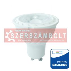 6,5W LED spotlámpa Samsung chip GU10 lencsés 110° 6400K 