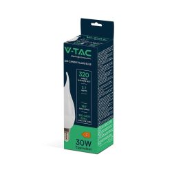 3,7W LED izzó E14 gyertyaláng meleg fehér V-TAC
