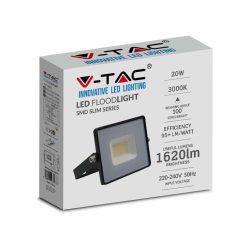 20W LED reflektor E-széria fekete 3000K-215946 V-TAC