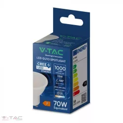 10W LED spotlámpa GU10 CREE chip opál 6500K 100 ° V-tac