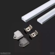   Alumínium profil LED szalaghoz 2 méter tejfehér fedlappal V-TAC