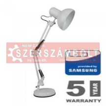 Állítható asztali lámpa E27 foglalattal fehér