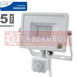 10W Mozgásérzékelős LED reflektor fehér IP65 6400K PRO435