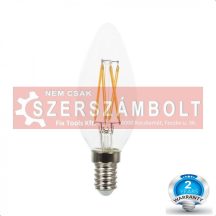   Dimmerelhető Retro LED izzó 4W Filament E14 gyertya Meleg fehér