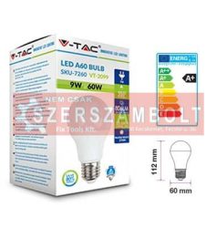 9W LED izzó E27 A60 2700K