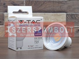 8W LED spotlámpa GU10 lencsés 3000K