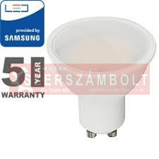 10W LED spotlámpa GU10 Samsung chip opál Meleg fehér 110° V-tac