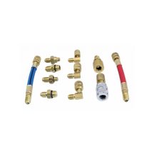 Klímaszerelő adapter készlet R12 R134A 11 részes