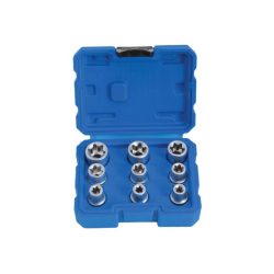 E-torx dugókulcs készlet 1/2" E10-E24 9 részes SATRA