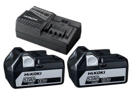 Hikoki 18V-5Ah akku csomag 2db BSL 1850 AKKU+ UC18YFSL töltő (14,4 V és 18 V akkuhoz)