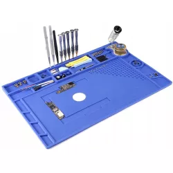 Yihua ESD védett hőálló szilikon szerelőtálca 440x310mm L-méret