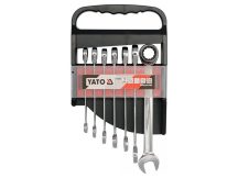   YATO Csillag-villás kulcs racsnis készlet 7 részes 10-19mm CrV