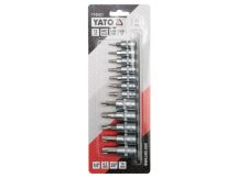   Bit dugókulcs készlet 12 részes Torx 1/4", 3/8" CrV YATO