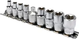 Dugókulcs készlet 9 részes Torx 1/4", E5-E8 3/8" E10-E16 Yato Dugókulcs készlet 9 részes Torx 1/4", E5-E8 3/8" E10-E16 Yato
