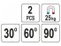 YATO Hegesztési munkadarabtartó mágnes 30-60-90°/25 kg (2 db)