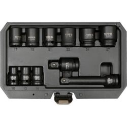 Gépi dugókulcs készlet 11 részes 1/2" 10-27 mm CrMo Yato