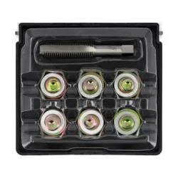Olajleeresztő csavar menetjavító készlet 7 részes Yato