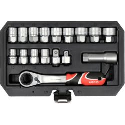 Nyitott dugókulcs készlet 17 részes 3/8", 1/2" Spline Yato Nyitott dugókulcs készlet 17 részes 3/8", 1/2" Spline Yato