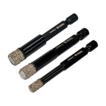   Gyémánt körkivágó készlet 3 részes 6,8,10mm vizes/száraz bitbefogású Yato