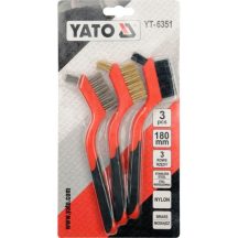 Drótkefe készlet 3 részes 180 mm műanyag nyéllel Yato