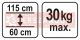 Teleszkópos támasztó rúd 60-115 cm max. 30 kg YATO