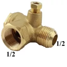 1/2"-1/2" BK visszacsapó szelep, réz