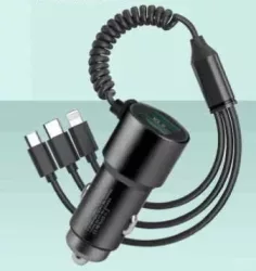 Autós töltő 3in1+2USB bemenettel 100w