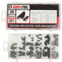   Marpol íves főtengely ék készlet 80 részes, 3 x 5 x 13, 4 x 5 x 13, 3 x 6,5 x 16, 4 x 6,5 x 16, 4 x 7,5 x 19, 5 x 7,5 x 19, 5 x 9 x 22, 6 x 9 x 22 