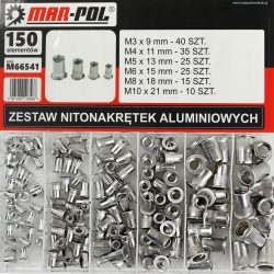 Aluminium szegecsanya klt 150 db MAR-POL