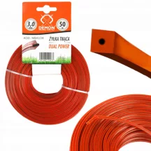   Damil szegélynyíró géphez 3mm, négyszög keresztmetszetű, fekete közép/dual power, 50m Mar-Pol