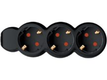 Hálózati 3-as elosztó, 3m 3x1,5mm fekete