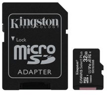 KINGSTON 32GB MicroSDHC memóriakártya adapterrel.