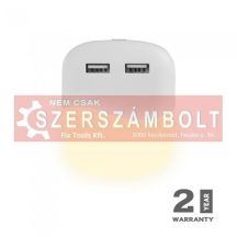   LED éjszakai fény 0,4W beépített alkonykapcsolóval USB aljzattal 4000K