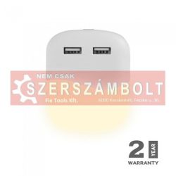 LED éjszakai fény 0,4W beépített alkonykapcsolóval USB aljzattal 4000K